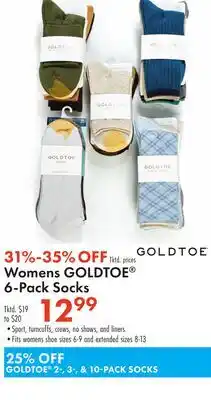 Boscov's Womens GOLDTOE 6-Pack Socks offer