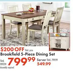 Boscov's Brookfield 5-Piece Dining Set offer