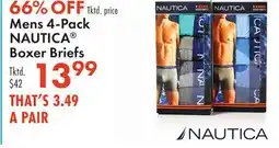 Boscov's Mens 4-Pack NAUTICA Boxer Briefs offer