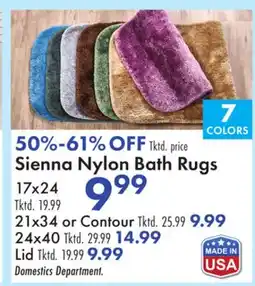 Boscov's Sienna Nylon Bath Rugs offer