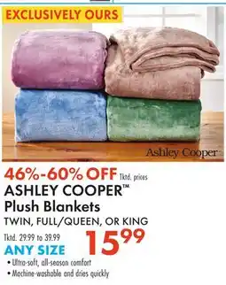 Boscov's ASHLEY COOPER Plush Blankets offer