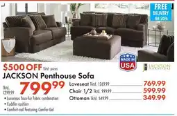 Boscov's JACKSON Penthouse Sofa offer