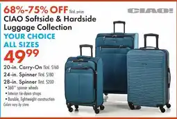 Boscov's CIAO Softside & Hardside Luggage Collection offer