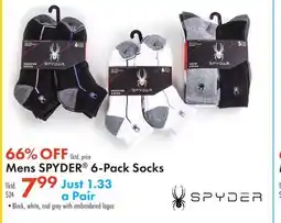 Boscov's Mens SPYDER 6-Pack Socks offer