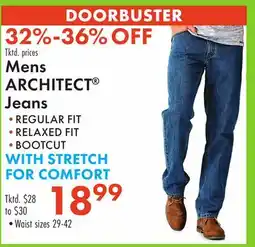 Boscov's Mens ARCHITECT Jeans offer