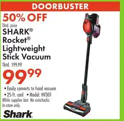 Boscov's SHARK Rocket Lightweight Stick Vacuum offer