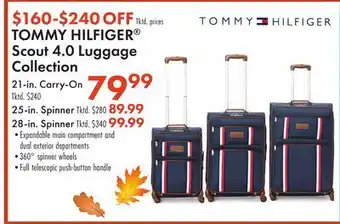 Boscov's TOMMY HILFIGER Scout 4.0 Luggage Collection offer