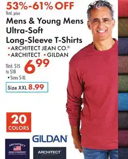Boscov's Mens & Young Mens Ultra-Soft Long-Sleeve T-Shirts offer