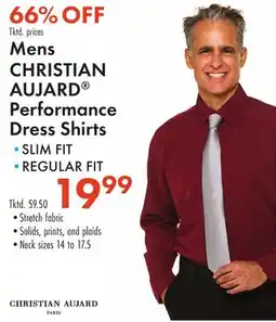Boscov's Mens CHRISTIAN AUJARD Performance Dress Shirts offer