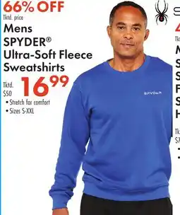 Boscov's Mens SPYDER Ultra-Soft Fleece Sweatshirts offer
