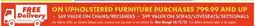 Boscov's UPHOLSTERED FURNITURE offer