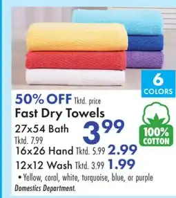 Boscov's Fast Dry Towels offer