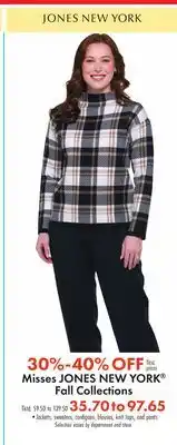 Boscov's Misses JONES NEW YORK Fall Collections offer