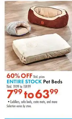 Boscov's ENTIRE STOCK Pet Beds offer