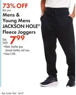 Boscov's Mens & Young Mens JACKSON HOLE Fleece Joggers offer