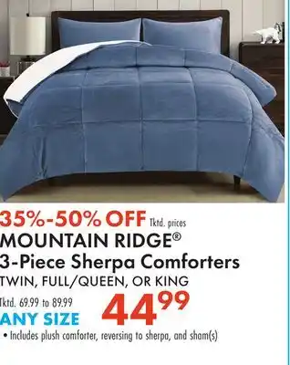 Boscov's MOUNTAIN RIDGE 3-Piece Sherpa Comforters offer