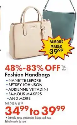 Boscov's Fashion Handbags offer