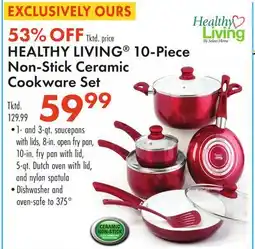 Boscov's HEALTHY LIVING 10-Piece Non-Stick Ceramic Cookware Set offer