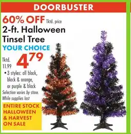 Boscov's 2-ft. Halloween Tinsel Tree offer