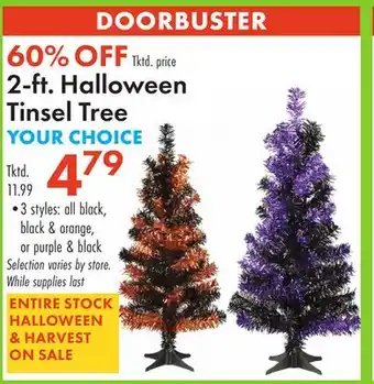 Boscov's 2-ft. Halloween Tinsel Tree offer