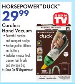 Boscov's HORSEPOWER DUCK Cordless Hand Vacuum offer