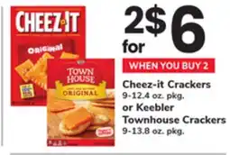 ACME Cheez-it Crackers 9-12.4 oz. pkg. or Keebler Townhouse Crackers 9-13.8 oz. pkg offer