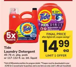 ACME Tide Laundry Detergent offer