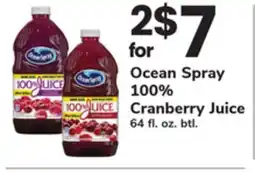 ACME Ocean Spray 100% Cranberry Juice offer