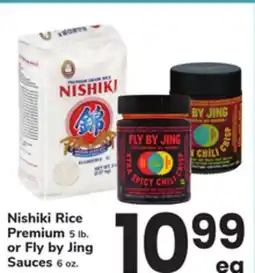 ACME Nishiki Rice Premium 5 lb. or Fly by Jing Sauces 6 oz offer