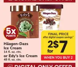ACME Häagen-Dazs Ice Cream 14 fl. oz. ctn. or Edy's Ice Cream 48 fl. oz. ctn offer