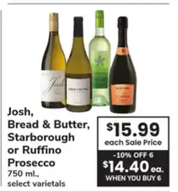 ACME Josh, Bread & Butter, Starborough or Ruffino Prosecco offer