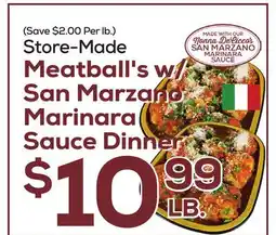 DeCicco & Sons Meatball's w/San Marzano Marinara Sauce Dinner offer