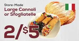 DeCicco & Sons Large Cannoli or Sfogliatelle offer