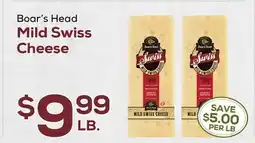 DeCicco & Sons Boar's Head Mild Swiss Cheese offer