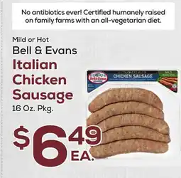 DeCicco & Sons Bell & Evans Italian Chicken Sausage offer