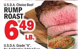 C Town U.S.D.A. Choice Beef RUMP ROAST offer