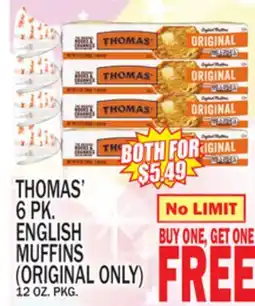 C Town THOMAS' 6 PK.ENGLISH MUFFINS offer
