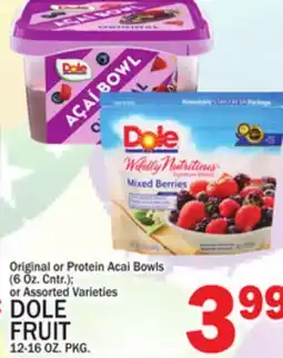 C Town DOLE FRUIT 12-16 OZ. PKG offer