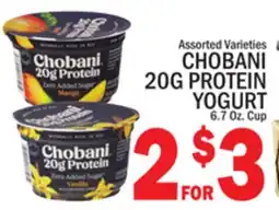 C Town CHOBANI 20G PROTEIN YOGURT offer