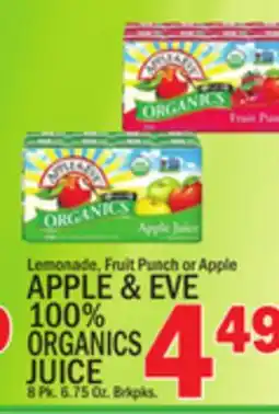 C Town APPLE & EVE 100% ORGANICS JUICE offer