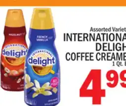 C Town INTERNATIONAL DELIGHT COFFEE CREAMER 1 Qt. B offer