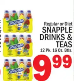 C Town SNAPPLE DRINKS & TEAS offer