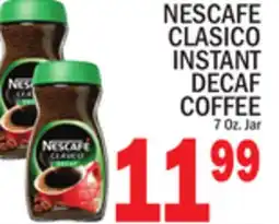 C Town NESCAFE CLASICO INSTANT DECAF COFFEE offer
