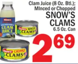 C Town SNOW'S CLAMS, 6.5 Oz. Can offer