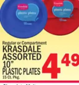 C Town KRASDALE ASSORTED 10 PLASTIC PLATES offer