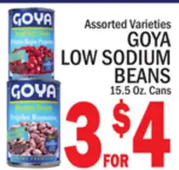 C Town GOYA LOW SODIUM BEANS offer