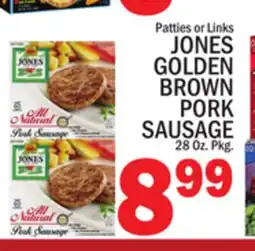 C Town JONES GOLDEN BROWN PORK SAUSAGE offer