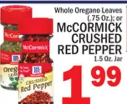 C Town McCORMICK CRUSHED RED PEPPER 1.5 Oz. Jar offer