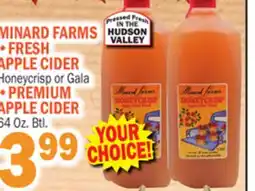 C Town MINARD FARMS FRESH APPLE CIDER, PREMIUM APPLE CIDER offer