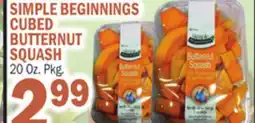 C Town SIMPLE BEGINNINGS CUBED BUTTERNUT SQUASH offer